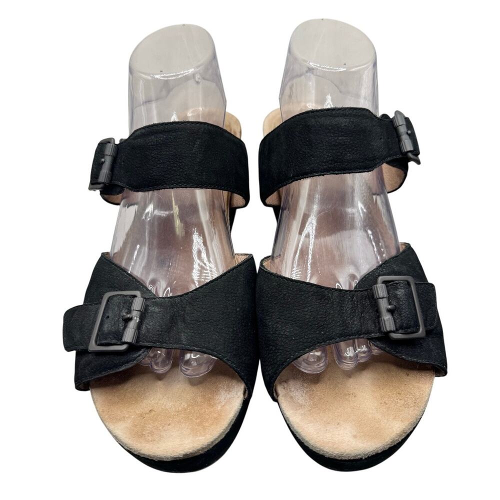 Dansko Sandals Selma Two Strap Platform Buckle Suede Size 41